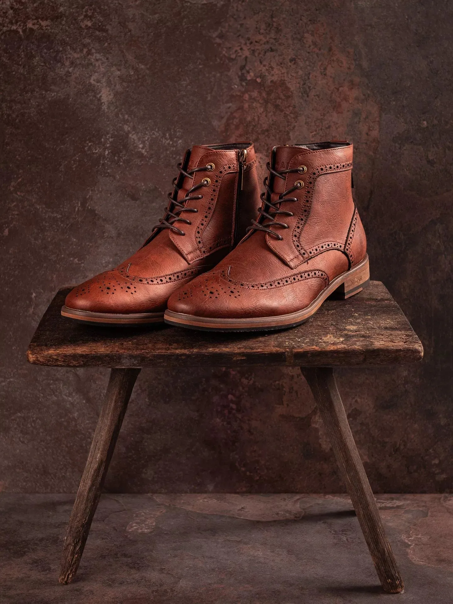 Wheat 2 Herren Brogues aus veganem Leder | Hellbraun