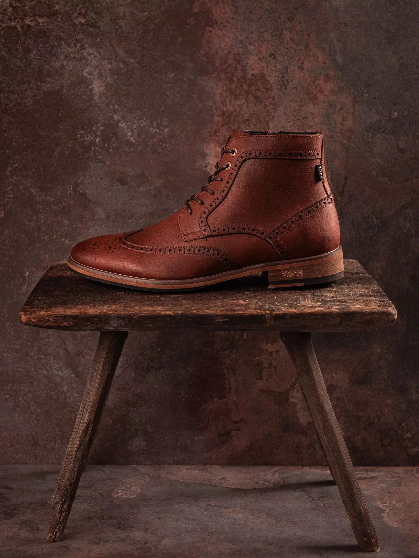 Wheat 2 Herren Brogues aus veganem Leder | Hellbraun