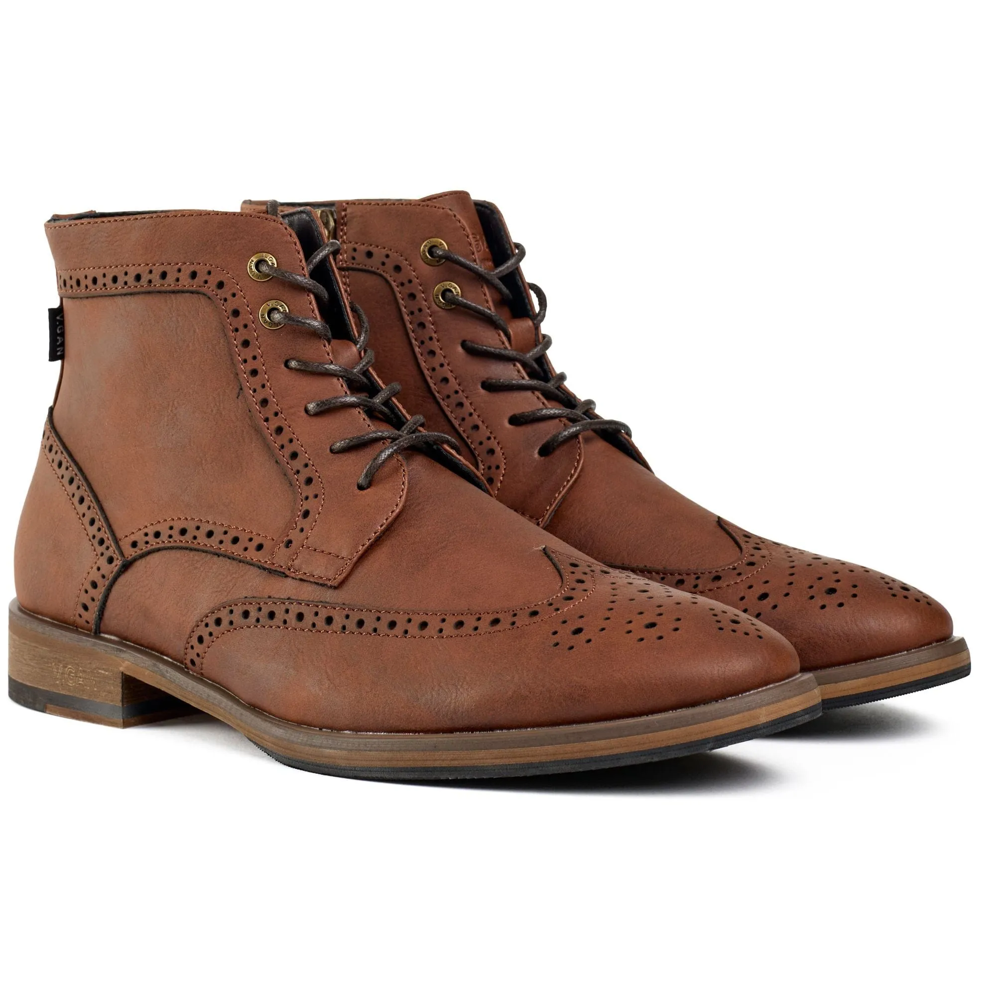 Wheat 2 Herren Brogues aus veganem Leder | Hellbraun