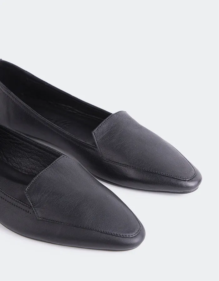 Winkle Schwarzes Leder