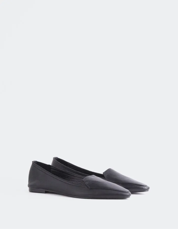 Winkle Schwarzes Leder