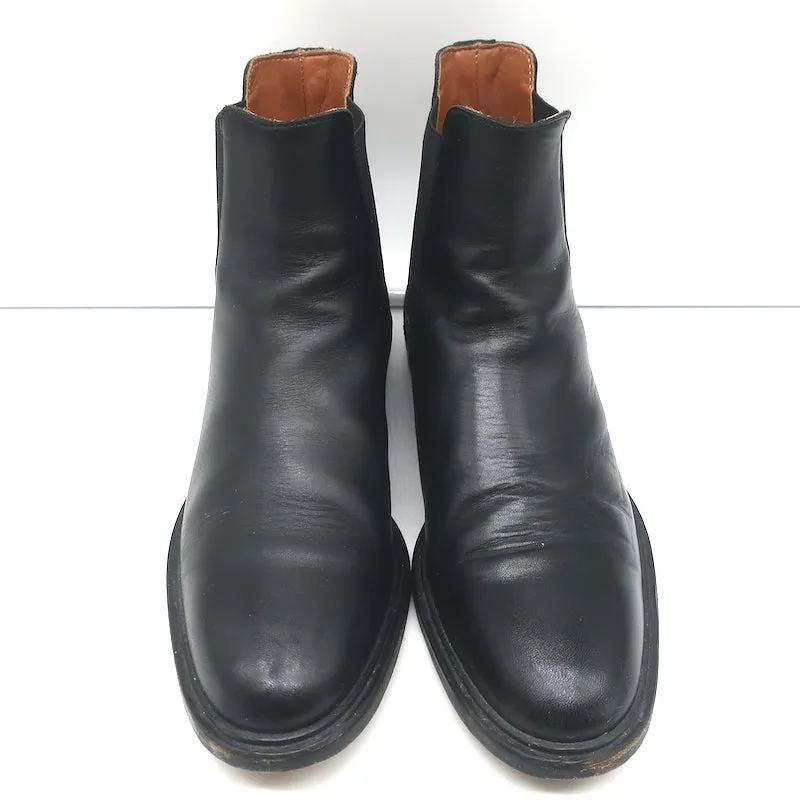 Chelsea-Stiefel von Common Projects in schwarzem Leder, Größe 38, flache Knöchelstiefel für Damen