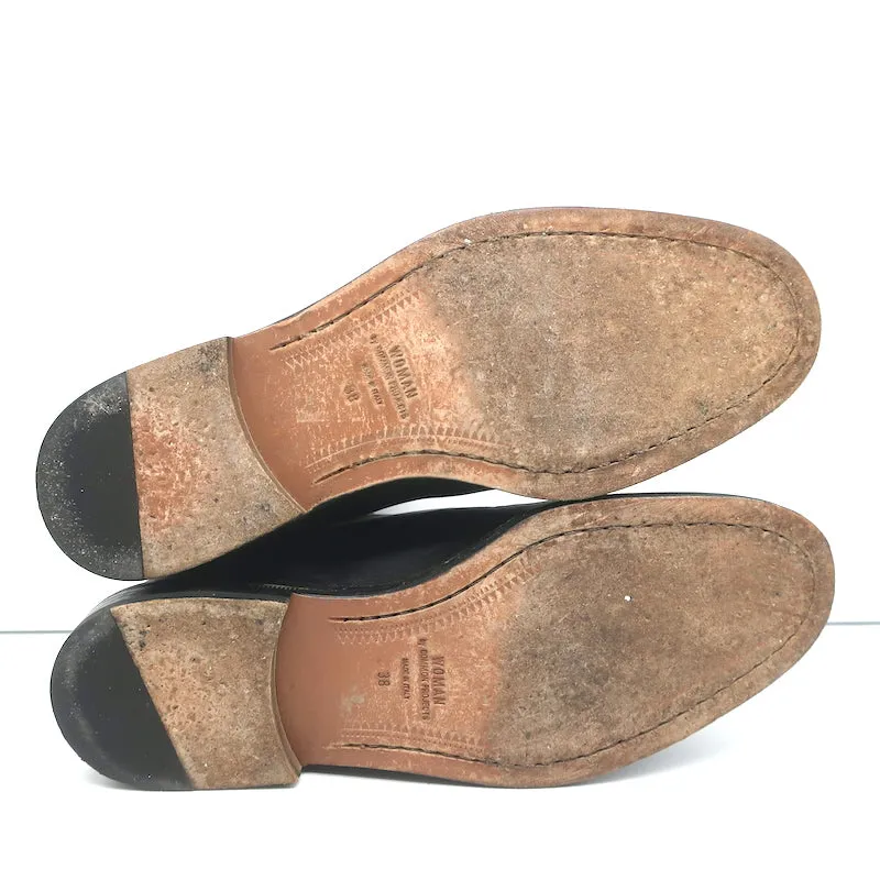 Chelsea-Stiefel von Common Projects in schwarzem Leder, Größe 38, flache Knöchelstiefel für Damen