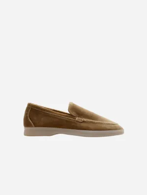 Damen Velvet Vegan Loafers | Taupe