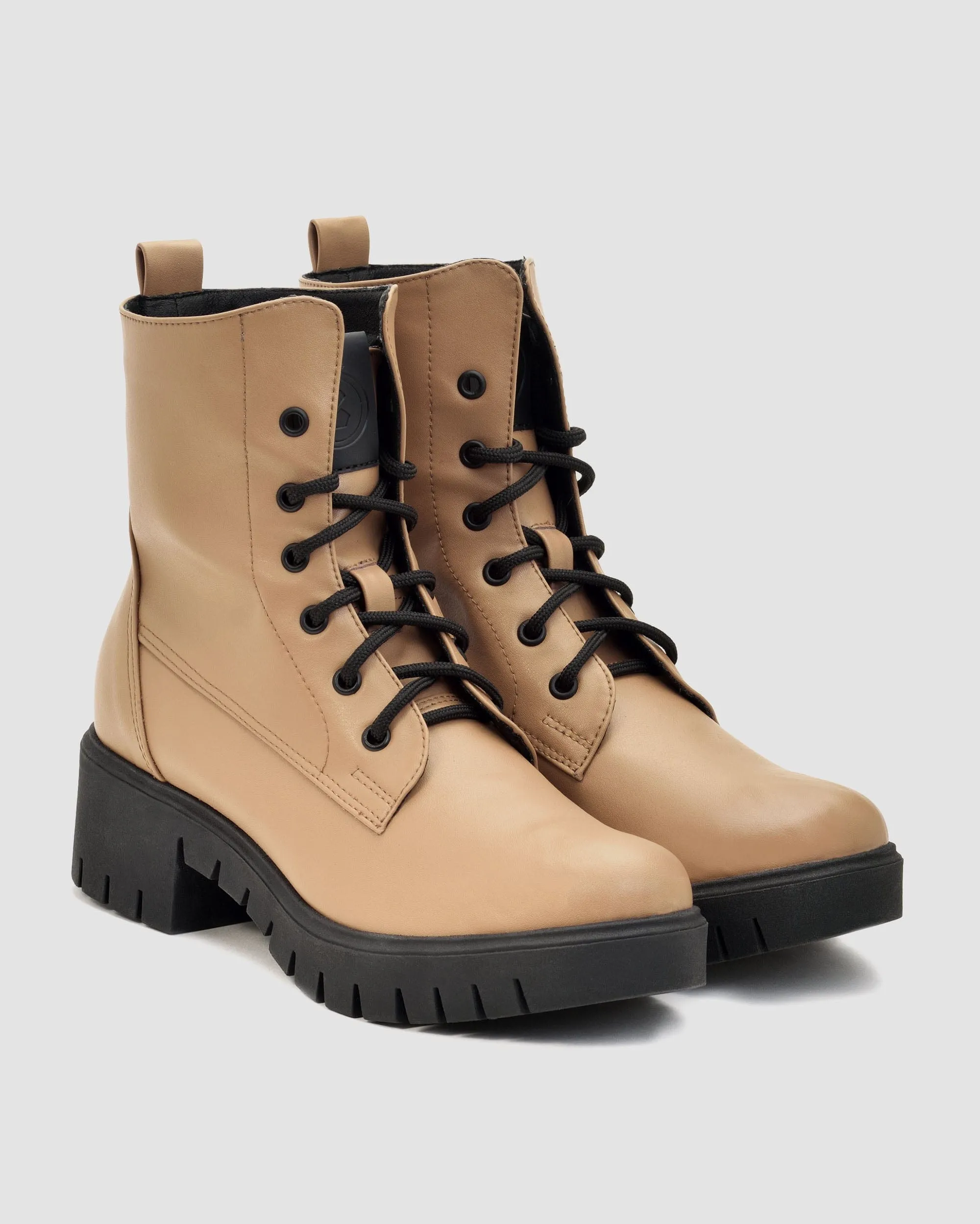 Frauen Workers Nr. 3 Vegea® Traubenleder Stiefel | Karamell