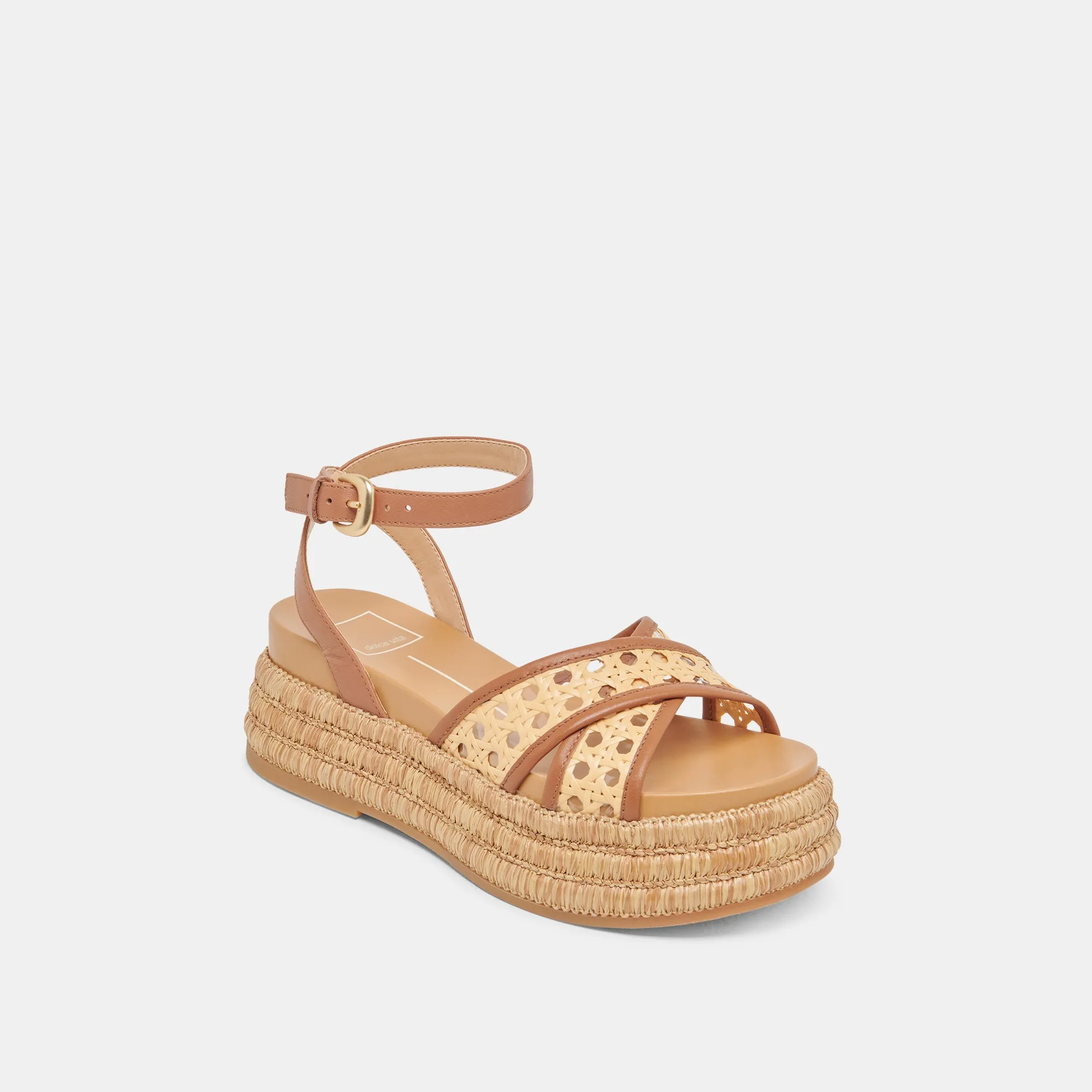 WRILEY SANDALEN SATTEL GEFLOCHTEN RAFFIA