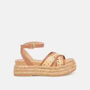 WRILEY SANDALEN SATTEL GEFLOCHTEN RAFFIA