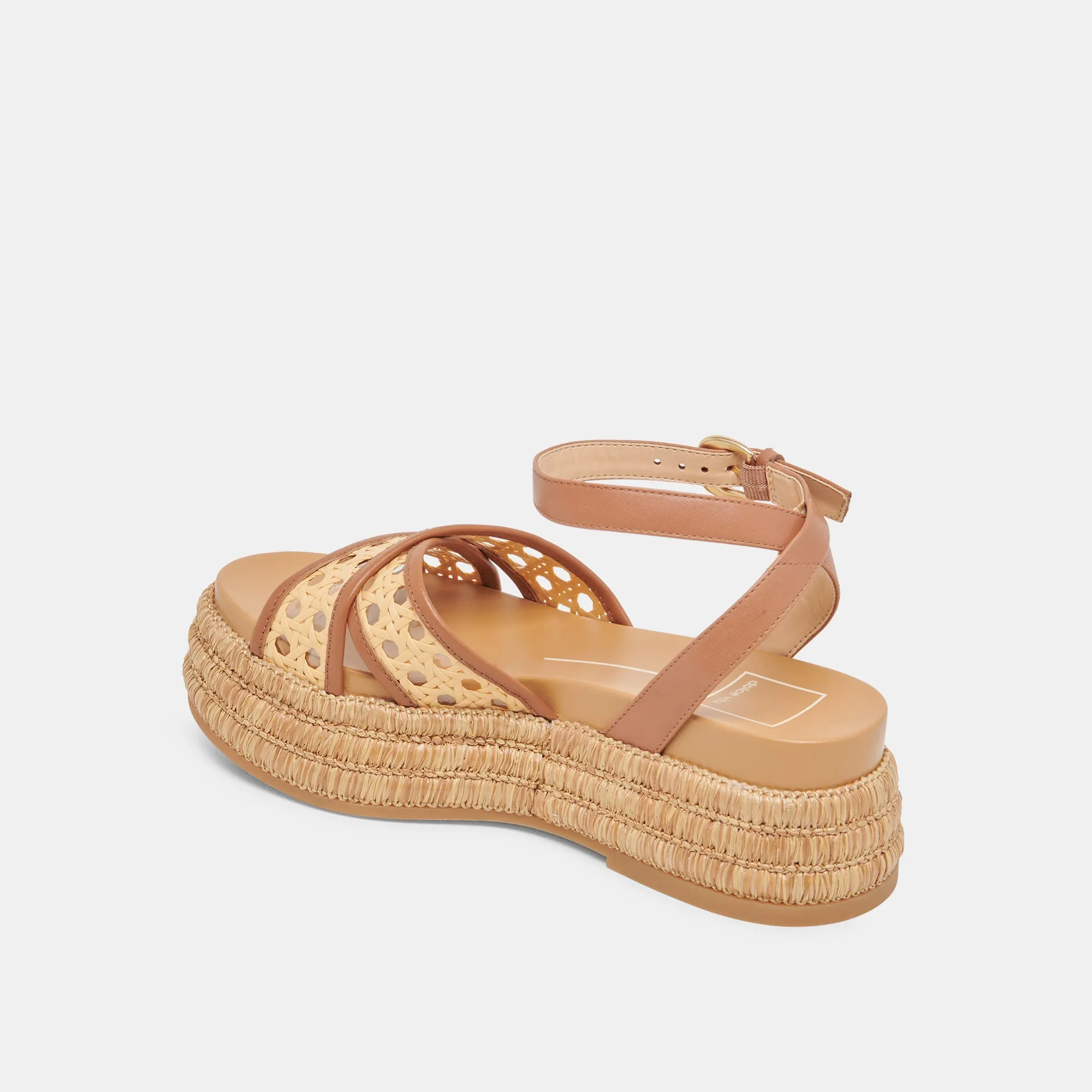 WRILEY SANDALEN SATTEL GEFLOCHTEN RAFFIA