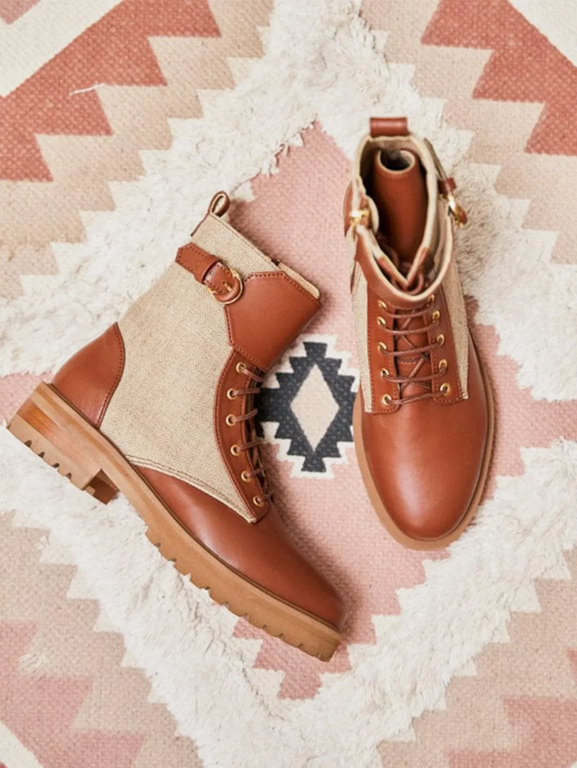 York Recycelte Getreide-Leder Vegane Stiefel | Kamel