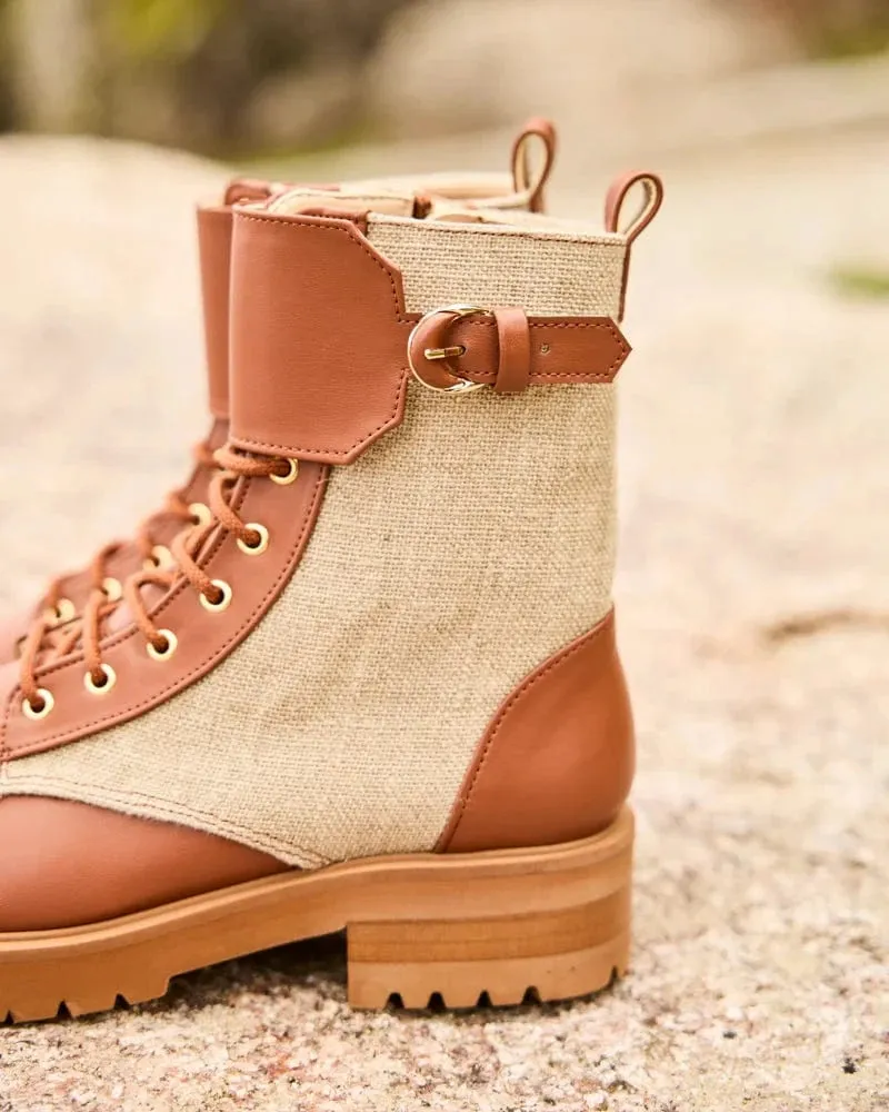 York Recycelte Getreide-Leder Vegane Stiefel | Kamel