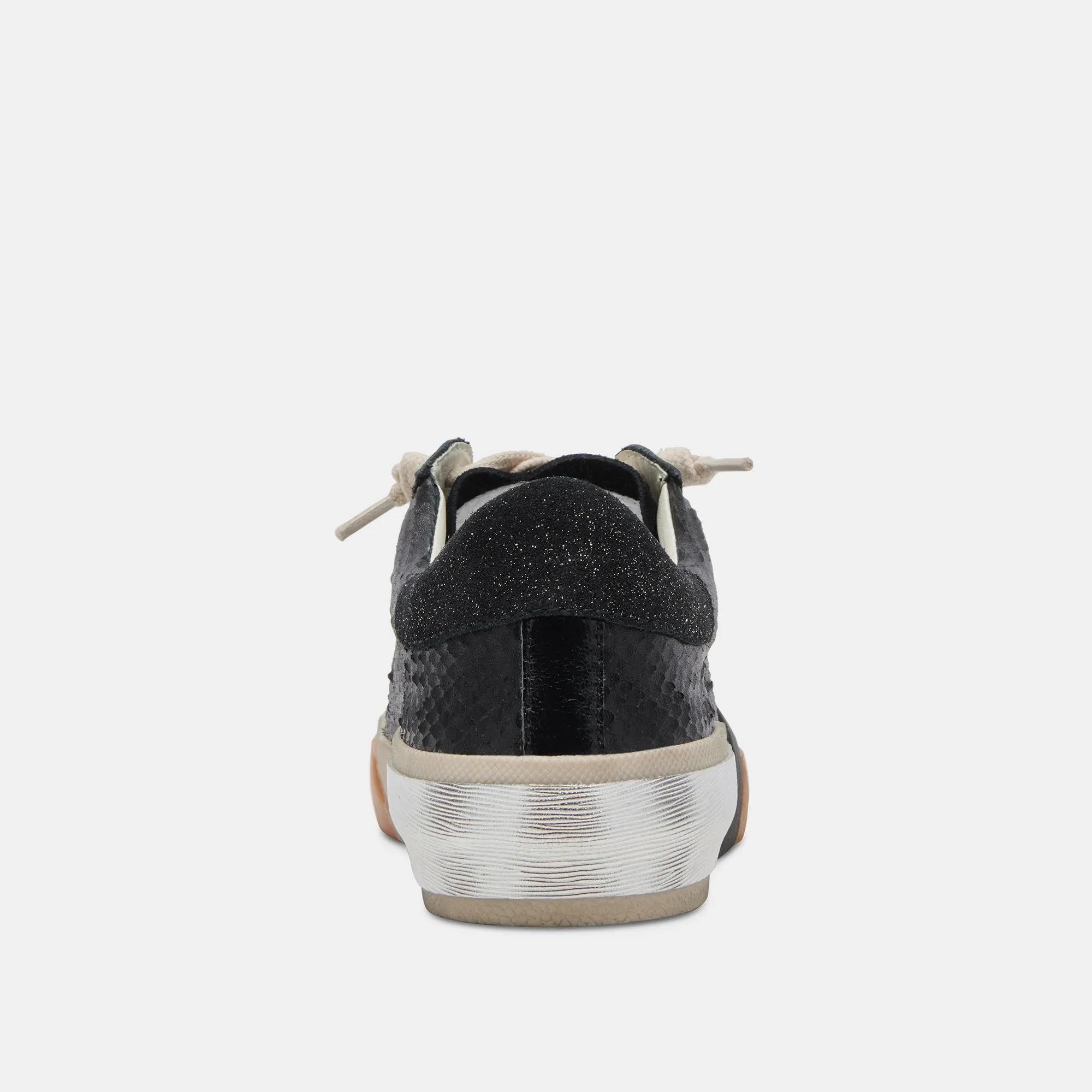 ZINA WEITE SNEAKER ONYX GEPRÄGTES LEDER